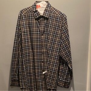 Kirkland Signature Men's Plaid Shirt - Blue and Black